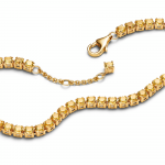 14k gold-plated bracelet with vibrant yellow crystal