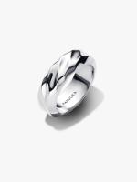 Rippled sterling silver ring