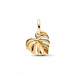 Подвеска Monstera из 14-каратного золота с прозрачным фианитом