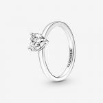 Серебряное кольцо Heart с прозрачным фианитом