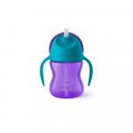 Чашка с трубочкой Philips Avent фиолетовая 9м+ 200 мл