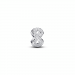 Textured infinity sterling silver mini charm