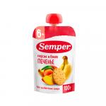 Semper фруктовое пюре Персик Банан с Печеньем (100грx12)