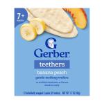 Вафли Gerber банан персик 7м+ 48 гр