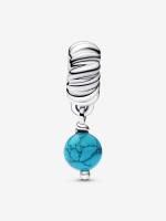 Sterling silver dangle with imitation turquoise