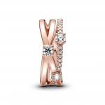 Кольцо PANDORA Rose с прозрачным кубическим цирконием