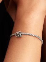 Sailboat sterling silver charm with clear cubic zirconia and capri blue crystal
