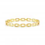 PRETTY BANGLES bracelet in steel and cz CHAIN (SIZE LARGE) (012_Yellow Gold)