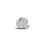 Textured elephant sterling silver mini charm