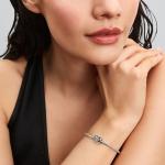 Mum of monsters heart sterling silver charm with black crystal and clear cubic zirconia