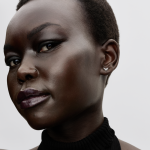 Butterfly sterling silver stud earrings with clear cubic zirconia