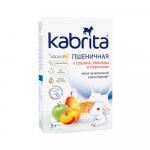 Пшеничная каша Kabrita на молочной смеси с грушей, яблоком и персиком 5м+