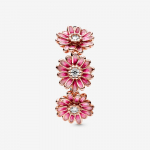 Кольцо Daisy PANDORA Rose с прозрачным кубическим цирконием и розовой эмалью