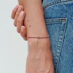 Теннисный браслет Heart с покрытием из розового золота 14 карат с розовыми кристаллами