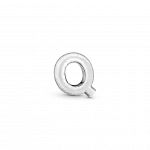 Миниатюрный серебряный петит буквы Q
