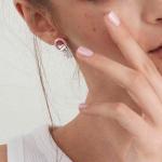 SEIMIA earring ed, CANDY in 925 sterling silver and enamel (SINGLE) (006_PINK)