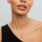 Easter egg sterling silver dangle with golden lacquered artificial pearl
