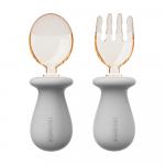 Набор приборов для кормления HEORSHE ложка вилка серый