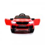 Машина для катания красная BMW M5 с пуш механизмом 12V