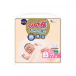 Подгузники GOON Premium Soft размер NB 2-5 кг 72 шт