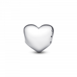 Engravable heart sterling silver charm with imitation turquoise
