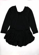 Форма гимнастическая с юбочкой местный эластичная LEVI'S длинная рукава детская S Чёрный