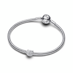 Textured owl sterling silver mini charm