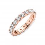 Кольцо с покрытием из 14-каратного розового золота с прозрачным кубическим цирконием