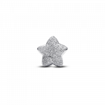 Textured star sterling silver mini charm