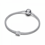 Textured elephant sterling silver mini charm