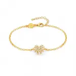 RAYOFLIGHT bracelet in 925 sterling silver and cubic zirconia (Gold Heart)