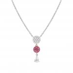 LUCENTISSIMA necklace in 925 sterling silver and cz (012_Rose Gold Round)
