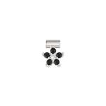 SEIMIA ed, FLORA in 925 sterling silver and cz (FLOWERS) (001_BLACK)