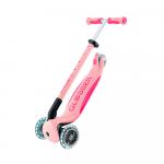 Трёхколесный самокат Globber Go Deluxe Flash Lights Pastel Pink