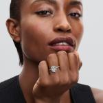 Sterling silver ring with clear cubic zirconia