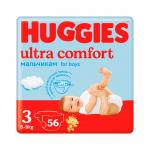 Подгузники Huggies Ultra Comfort размер 3 5-9 кг 56 шт