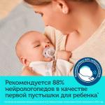 Пустышка Canpol Royal Baby силиконовая симметричная голубая 0-6м 2 шт