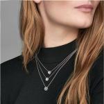 Серебряное колье Heart с прозрачным фианитом