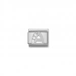 Composable Classic ALPHABETH stainless steel  Cub  zirc and 925 sterling silver (01_A)