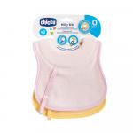 Нагрудник Chicco Milky хлопок для девочек 0м+ 2 шт