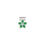 SEIMIA ed, FLORA in 925 sterling silver and cz (FLOWERS) (008_GREEN)