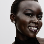 Sterling silver stud earrings with clear cubic zirconia