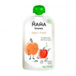Пюре MAMA Knows яблоко персик 6м+ 90гр