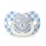 Пустышка ночная Suavinex Wild голубая 6-18м 2шт