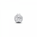 Textured ladybird sterling silver mini charm