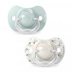 Пустышка Suavinex Birdies зеленая 0-6м 2шт