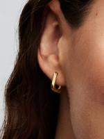 Twisted 14k gold-plated hoop earrings