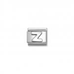 Composable Classic oxidized LETTERS in steel and 925 sterling silver (26_Z)