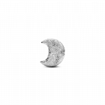 Textured moon sterling silver mini charm