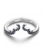 Disney Maleficent sterling silver ring with black crystal